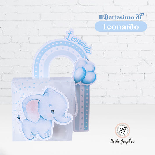 Scatolina trasparente elefantino