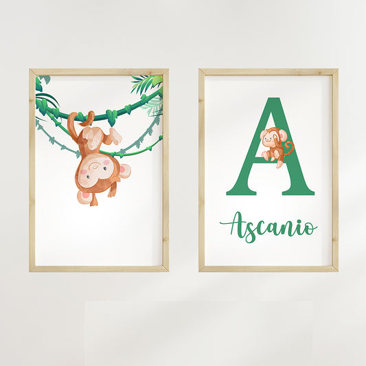 Set Quadretti Scimmietta